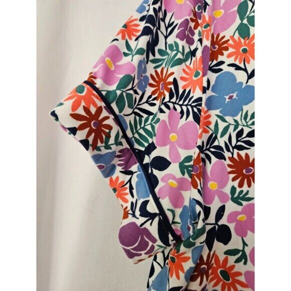 Kate Spade New York Women's Large Soft Multicolor Floral Button Front - Picture 5 of 9